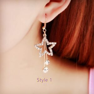 Fashion Crystal Long Earrings Tassel Earrings Female Accessories NLC14