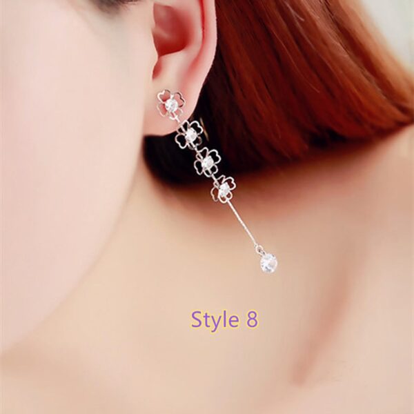 Fashion Crystal Long Earrings Tassel Earrings Female Accessories NLC14_8
