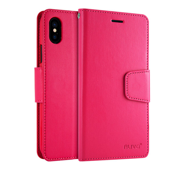 Leather iPhone XS XR Max Wallet Case Cover With Card Slot IPS110