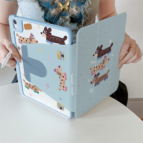 360° Rotating Leather Cover For iPad Pro New iPad Air Mini IPPC07_4