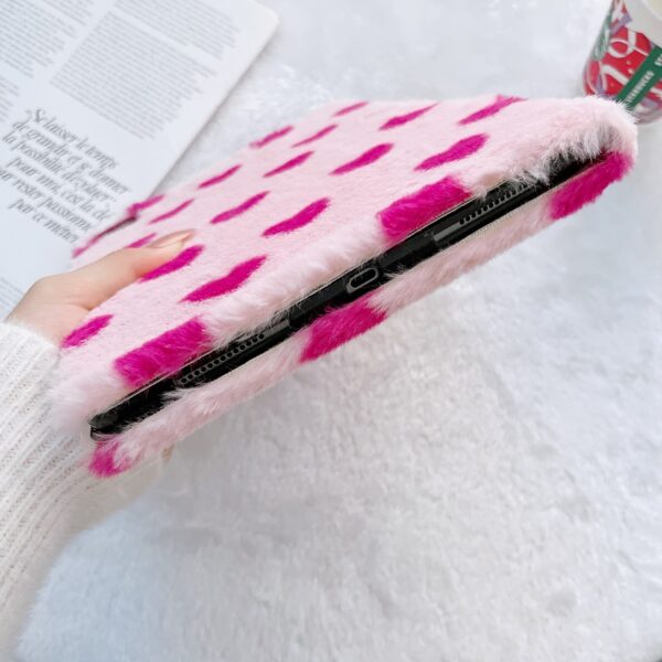 Pink Plush Love Pattern Cover For New iPad Air Pro Mini IPPC09_5