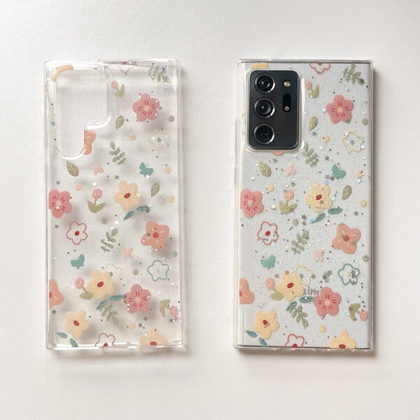 Flower Glitter Case For Samsung Note 20 S23 22 21 SGN807_3