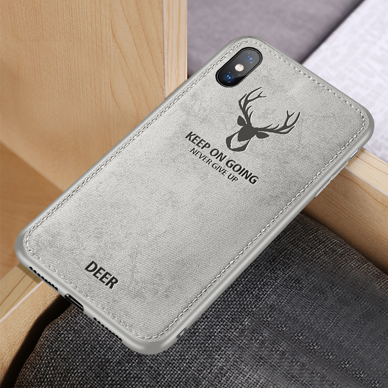 Deer Pattern Anti-fall Silicone Case For iPhone XS Max X IPXSM03_2