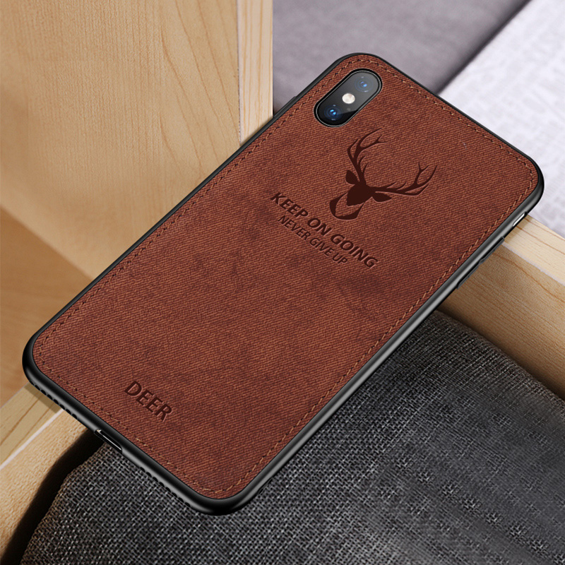 Deer Pattern Anti-fall Silicone Case For iPhone XS Max X IPXSM03_5