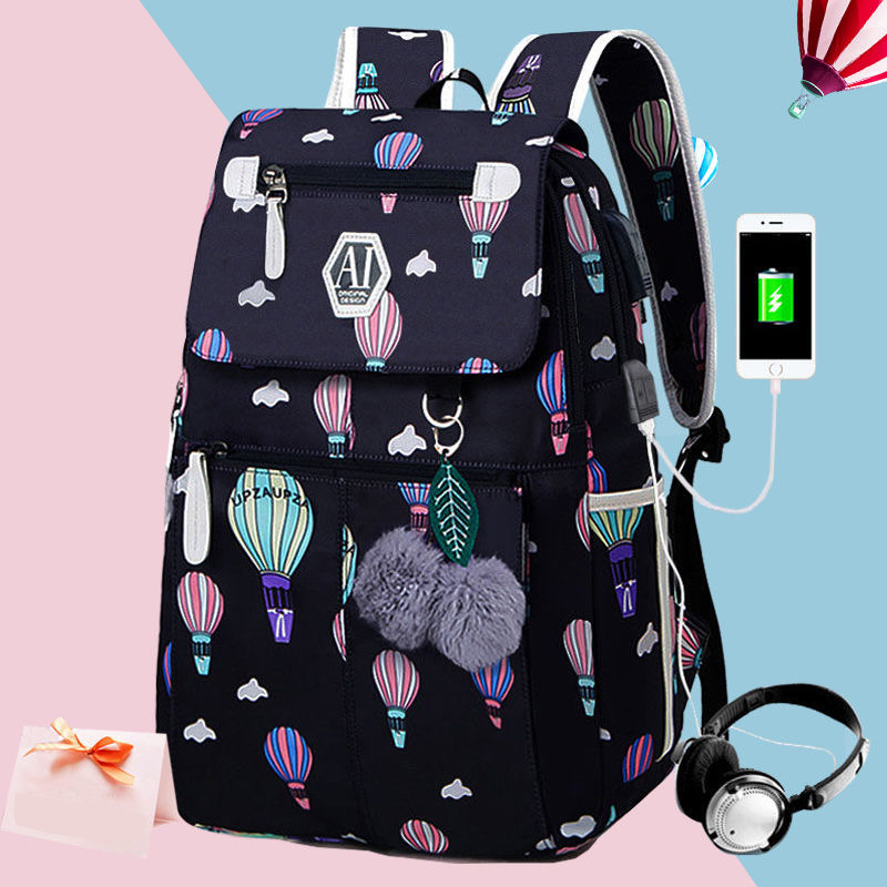 Fashion School Bag Backpack For Girl With Headset And Charging Interface MFB22_2