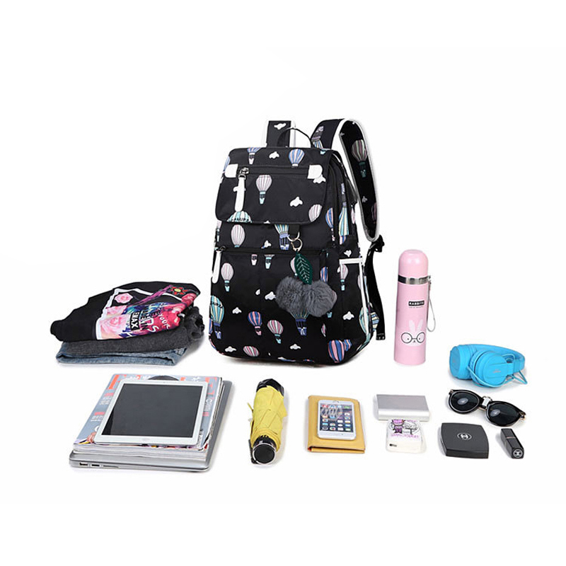 Fashion School Bag Backpack For Girl With Headset And Charging Interface MFB22_7