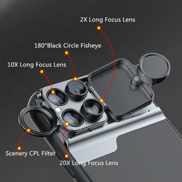 5 Functional Lens In One Case For iPhone 14 13 12 11 Pro Max PHE10_7