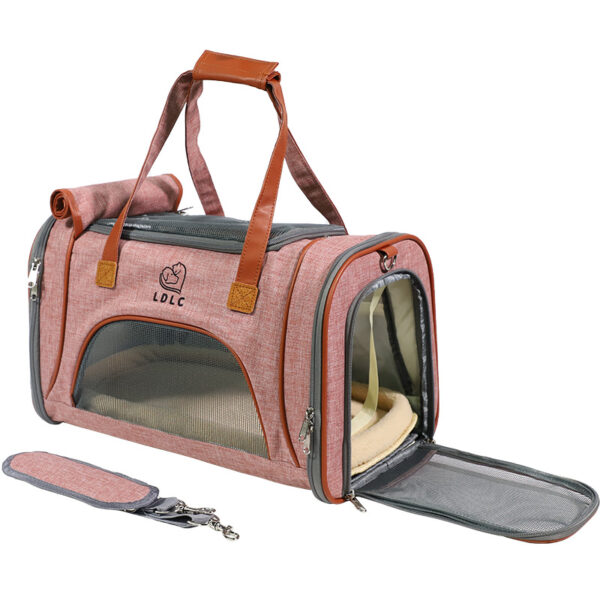 Best Leather Pet Handbag With Large Side Window MFB35