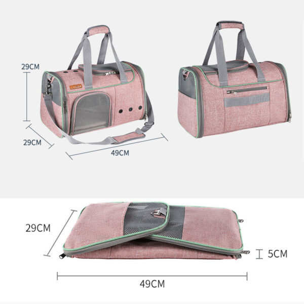 Breathable Leather Pet Handbag With Side Window MFB53_6