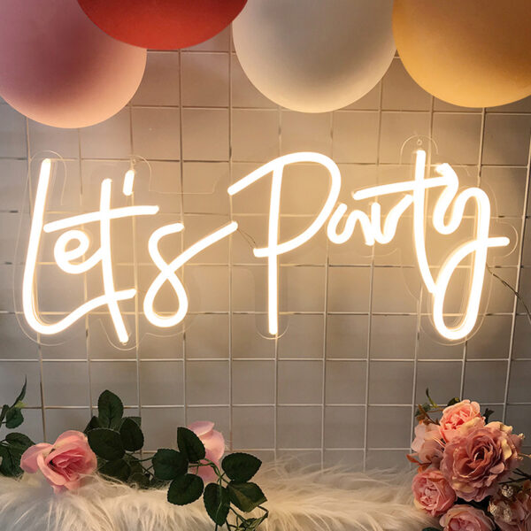 Let's Party Neon Sign WNS005_3