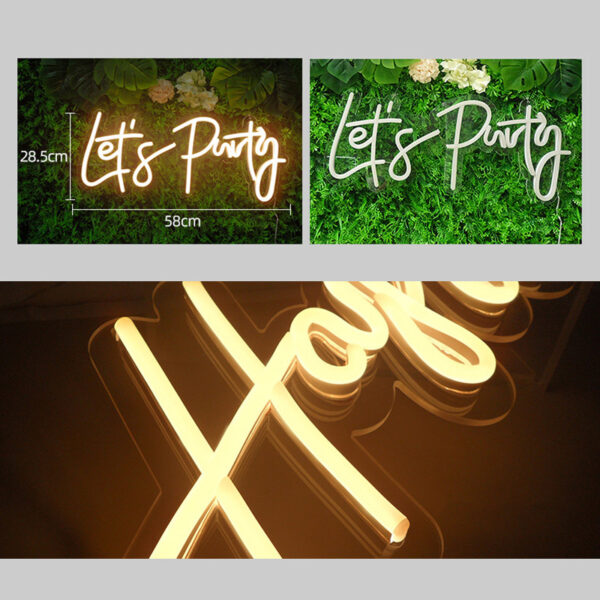 Let's Party Neon Sign WNS005_4